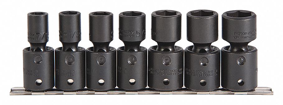 SET SOCKET IMPACT 1/2DR 7PC UNI