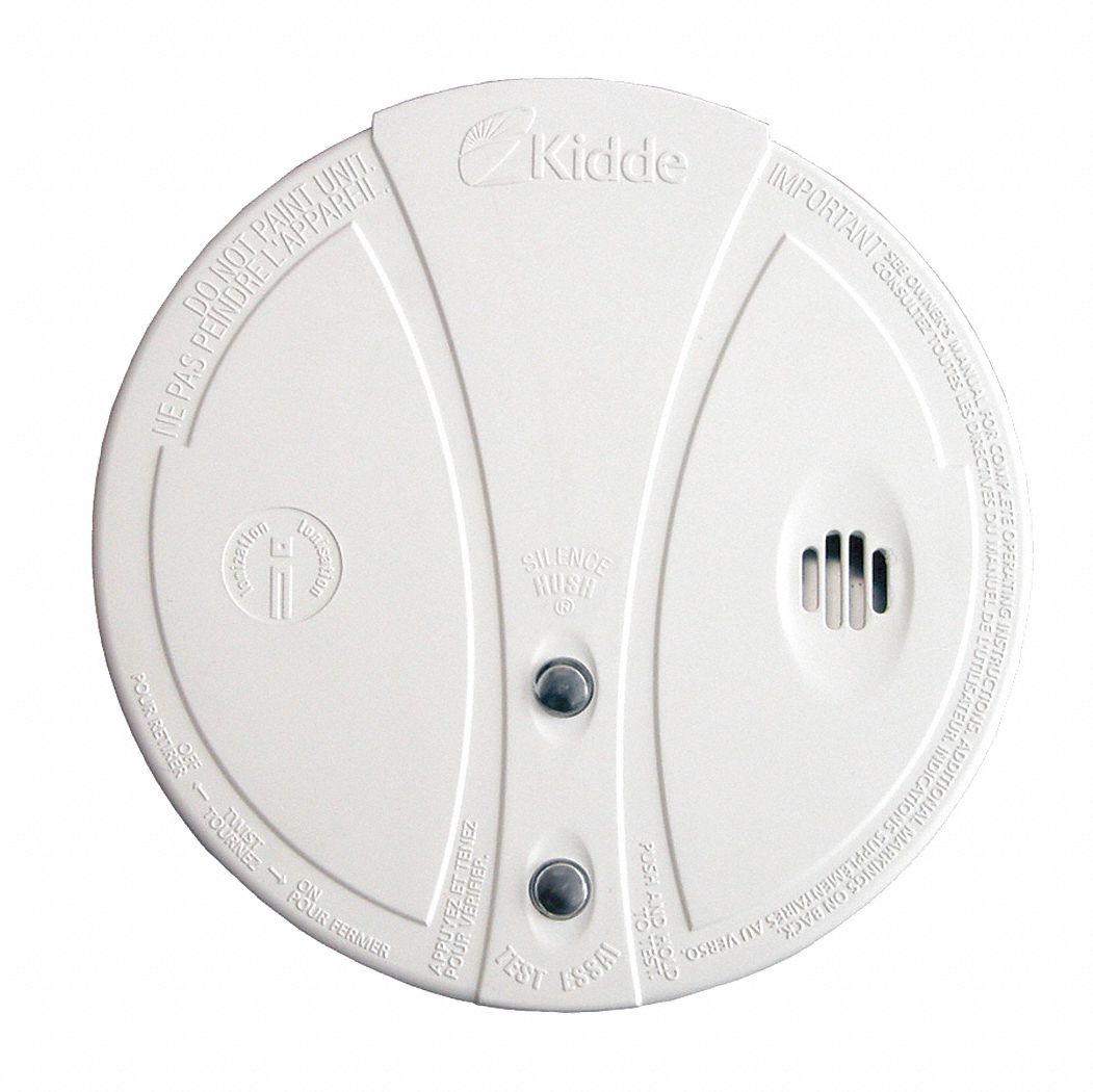 SMOKE ALARM, HUSH, 9 VOLT BATTERY, 4.4 ° C TO 37.8 ° C, 6 X 12.5 X 6 X 1 1/2 IN