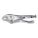 LOCKING PLIER, CURVED, LEVER, 1½ IN MAX JAW OPENING, 7 IN OVERALL L, 1¼ IN JAW L, PLAIN GRIP