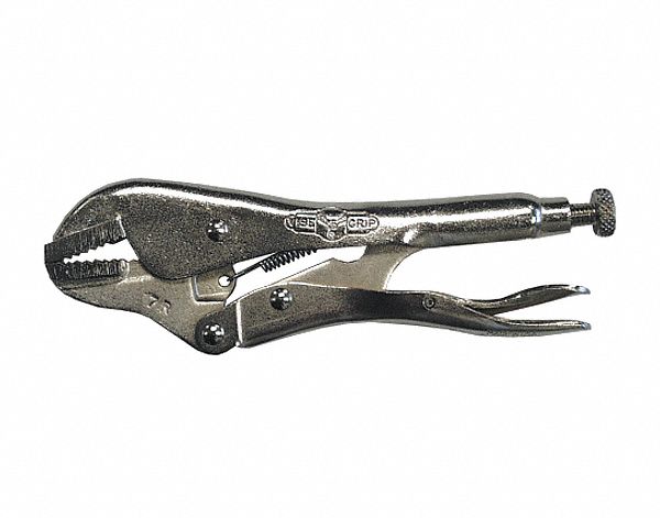 LOCKING PLIER, FLAT, LEVER, 1½ IN MAX JAW OPENING, 7 IN OVERALL L, 1¼ IN JAW L, PLAIN GRIP