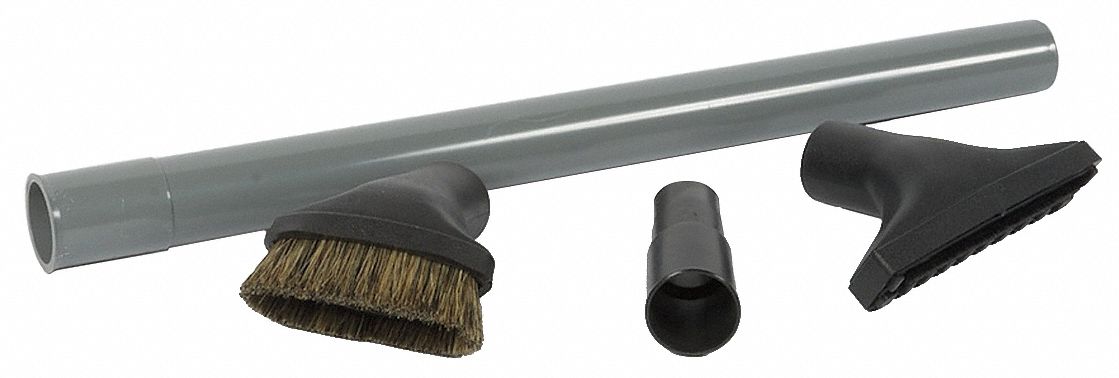Vacuum Attachment Kit: For Upright Vacuum, For 2 1/4 in Hose Dia