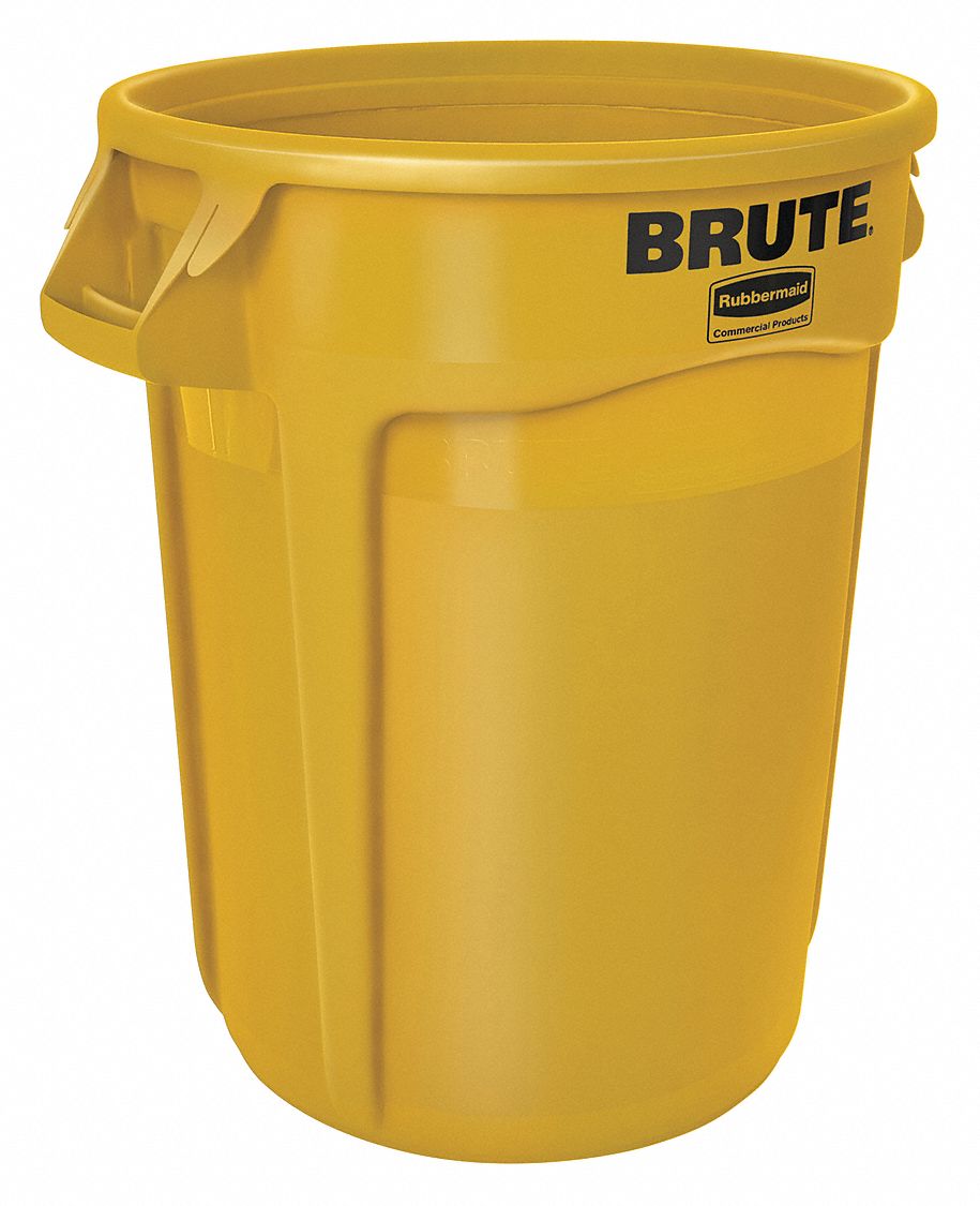 Rubbermaid  Brute Trash Can Yellow 17 x 16 - 10 Gallon