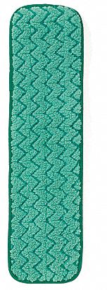 DUSTING PAD, REUSABLE, HOOK AND LOOP BACK, GREEN, 18 IN., MICROFIBRE, PK 12