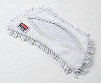 WET/DRY DUST MOP COVER, FOR FLEXI-FRAME, HIGH-PILE, WHITE, MICROFIBRE, 12