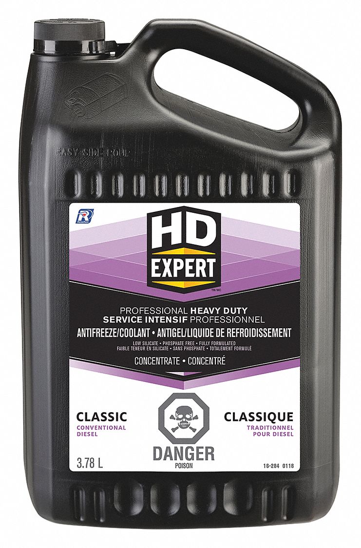 ANTIFREEZE/COOLANT, FOR DIESEL, HEAVY DUTY, 10-11 PH, PURPLE, ETHYLENE GLYCOL, 4 L