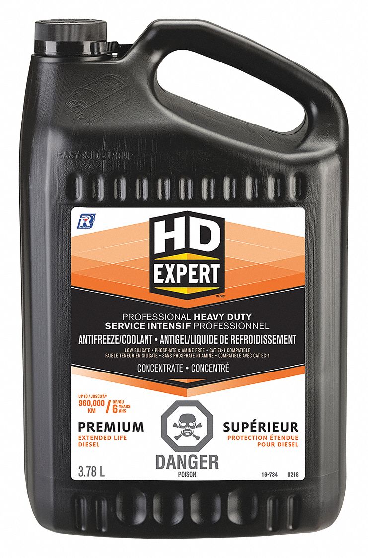 ANTIFREEZE/COOLANT, HEAVY DUTY DIESEL, EXTENDED LIFE, CONCENTRATE, RED, 4 L