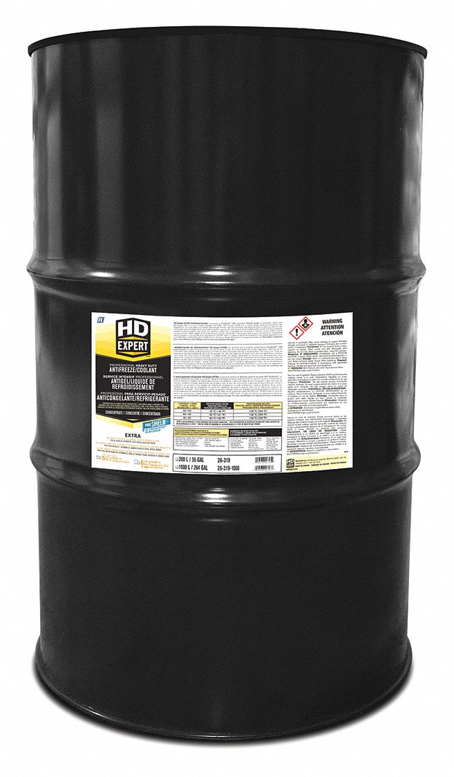 ANTIFREEZE/COOLANT, HEAVY DUTY, MIXED-FLEET EXTENDED LIFE, CONCENTRATE, YELLOW, 205 L