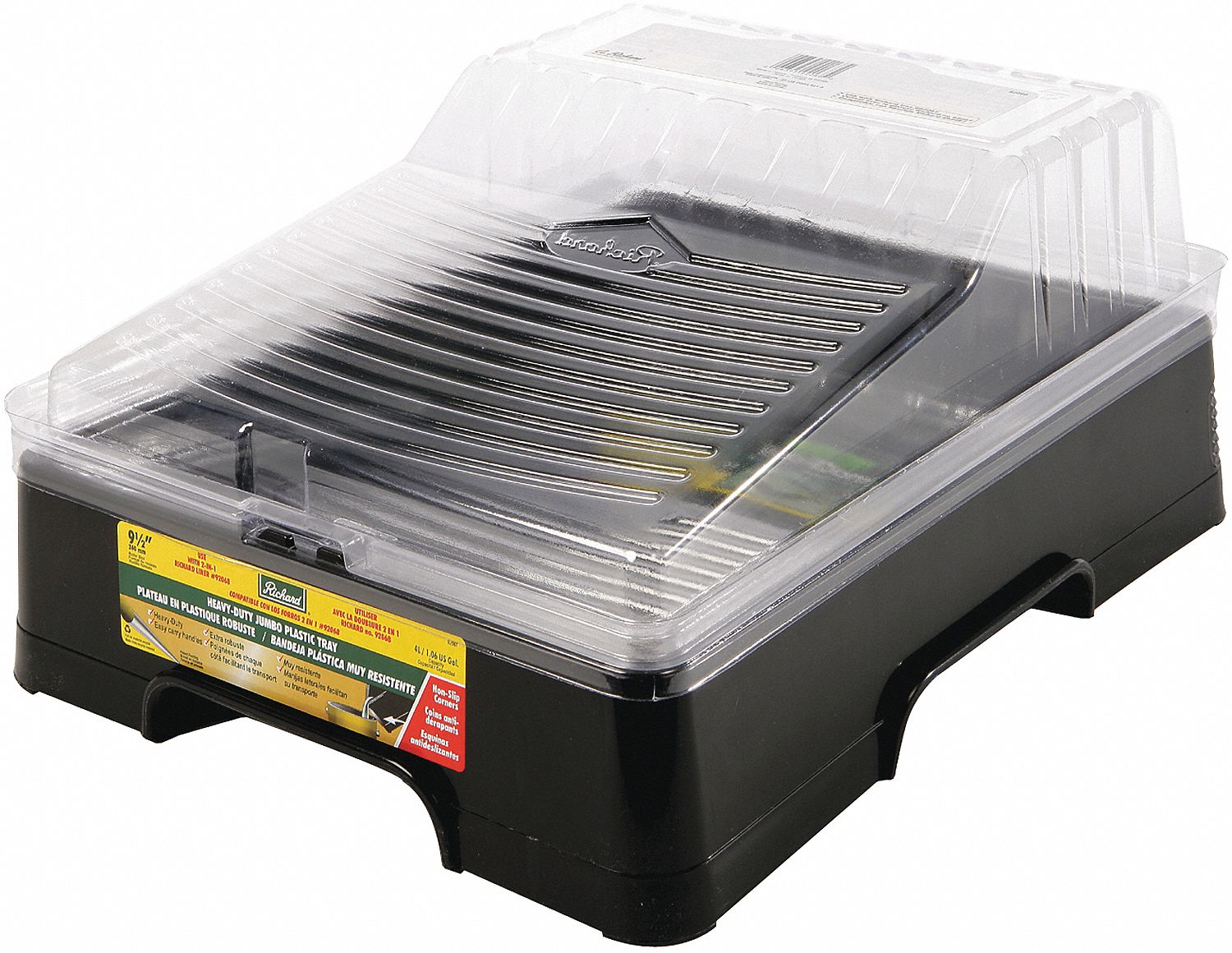 PAINT TRAY LINER/LID, HEAVY-DUTY, JUMBO, 4 L, 17 1/4 X 9 1/2 IN, PET