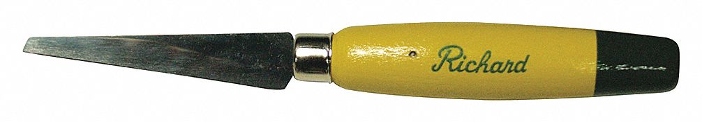 UTILITY KNIFE, TAPER POINT, YELLOW/GREEN, 7 1/4 X 3/4 IN, 3/4 IN THICK. CARBON STEEL BLADE.