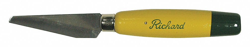 UTILITY KNIFE, BEVEL POINT, YELLOW/GREEN, 7 X 3/4 IN, 3/4 IN THICK. CARBON STEEL BLADE.