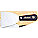 PUTTY KNIFE, STIFF BLADE, COMMON HANDLE, BLACK,1 1/4 IN WIDE HIGH CARBON STEEL BLADE.