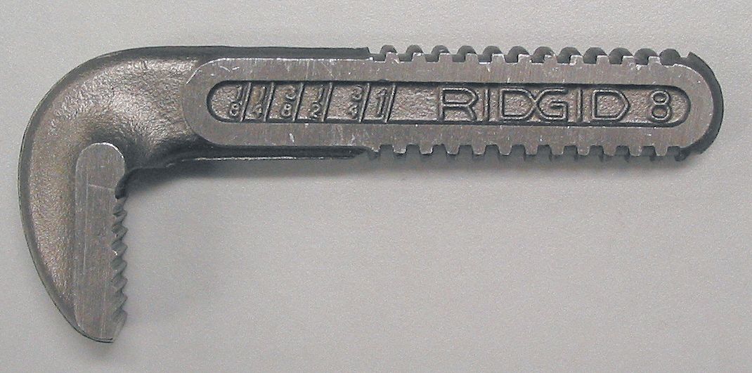JAW, HOOK 8 WRENCH, FOR SERRATED JAW TEXTURE, STEEL, COMPATIBLE WITH 8/E-8, 31580