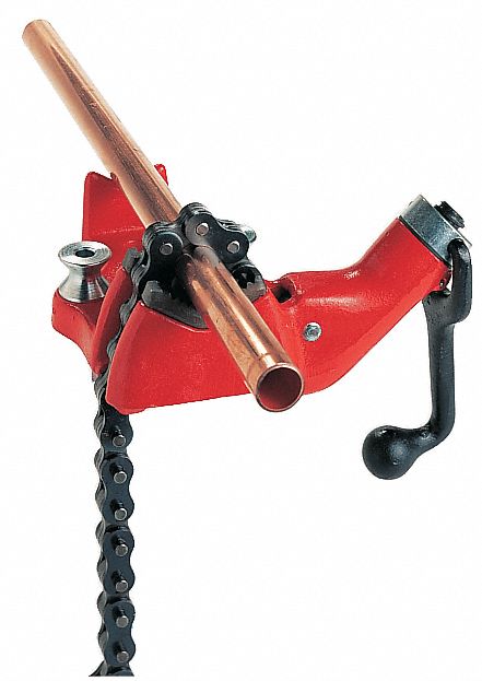 VISE, BENCH CHAIN, MODEL BC1410P, TOOTHLESS JAWS, 1/8 IN-8 IN CAPACITY, CAST IRON/ STEEL/NEOPRENE