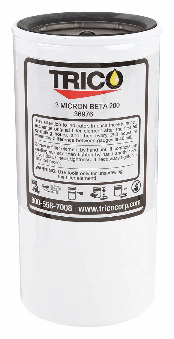 Hydraulic Filter Element: Fiberglass, 12H997/12H998/12H999, 250 psi Max Pressure, 3