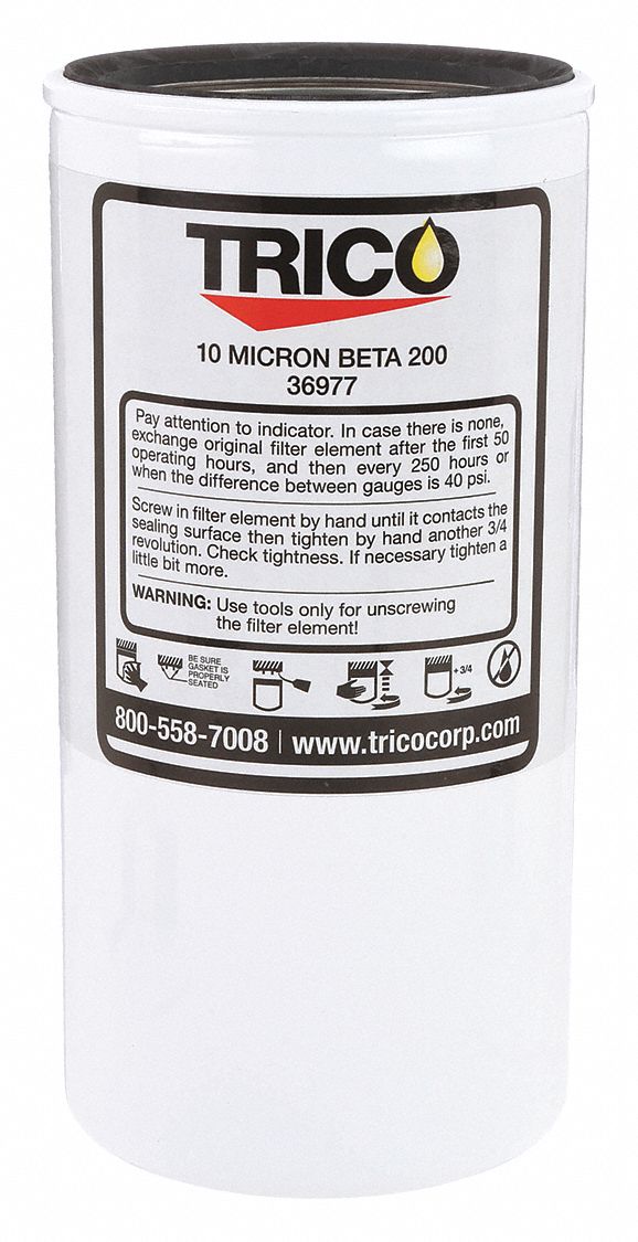 Hydraulic Filter Element: Fiberglass, 12H997/12H998/12H999, 250 psi Max Pressure, 10