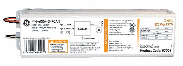 12J917 - HID BAL Dual Volt F Can 400W