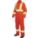 UNLINED SAFETY COVERALL,BLAZE,L