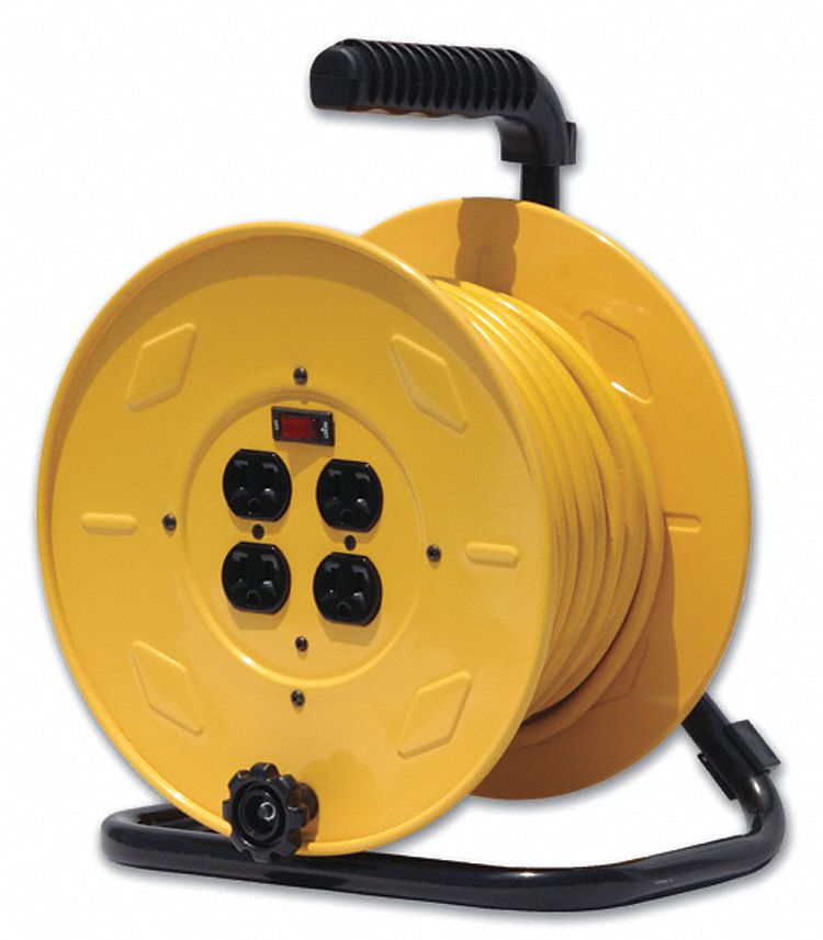 REELCRAFT REEL HAND CRANK 4 OUTLET W/CABLE - Extension Cord Reels ...