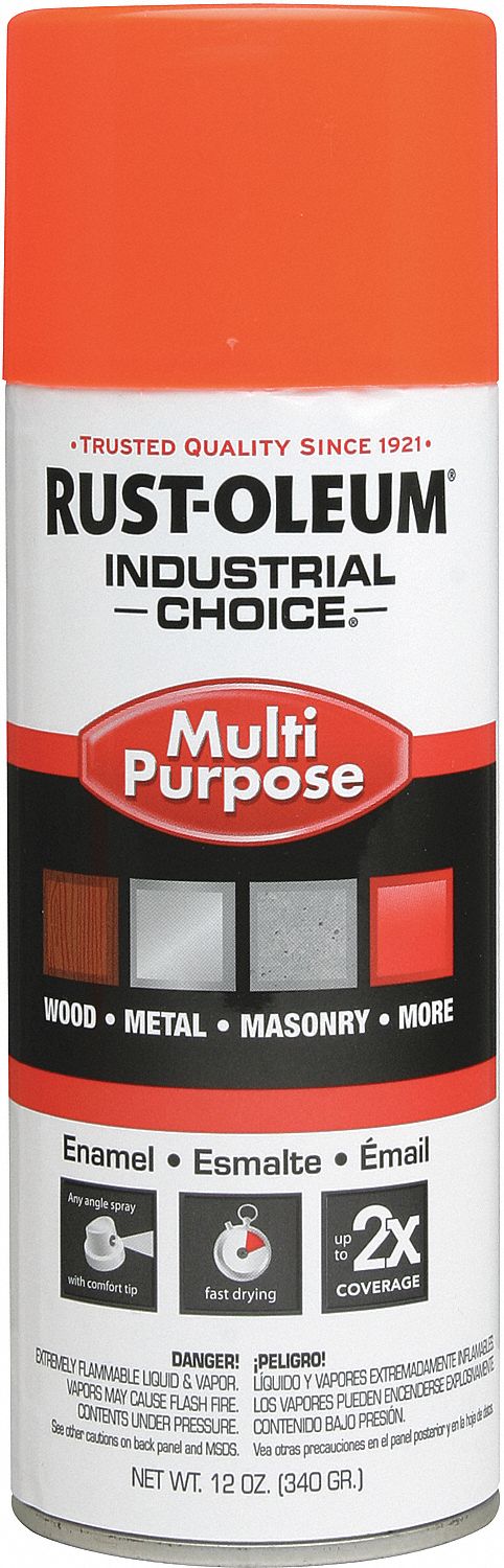 PAINT AEROSOL FL ORANGE 12OZ CAN
