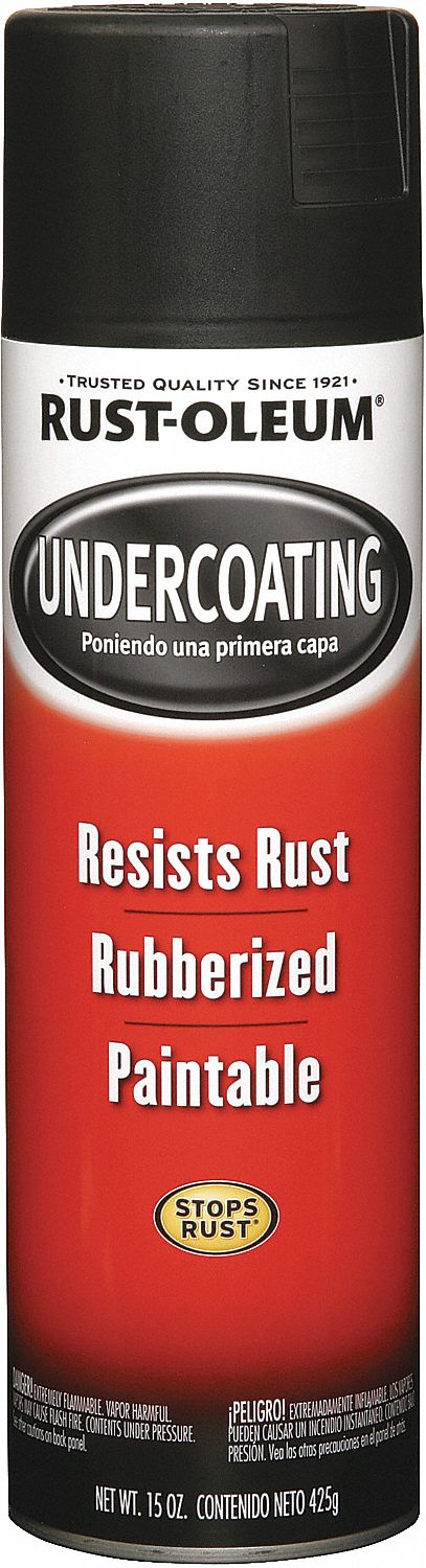 RUBBERIZED UNDERCOATING, SPRAY, TEMP 122 ° F, 1 TO 2 HOUR DRY TIME, MIR COMPLAINT, BLACK, GLOSS, 12 OZ