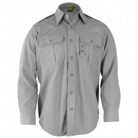 PROPPER Tactical Shirt Long Sleeve: Tactical Shirt Long Sleeve, M, Gray ...