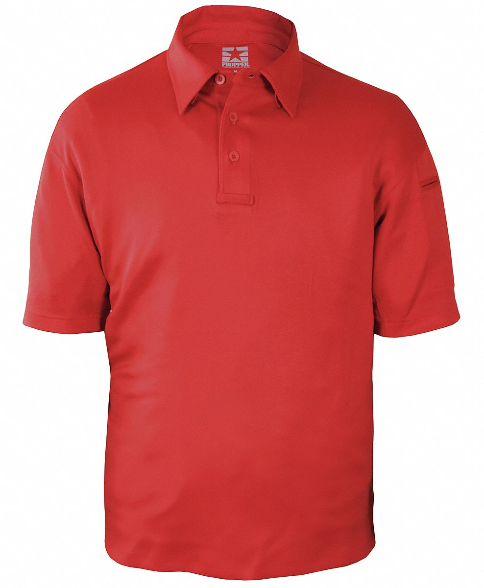 TACTICAL POLO,RED,SIZE L