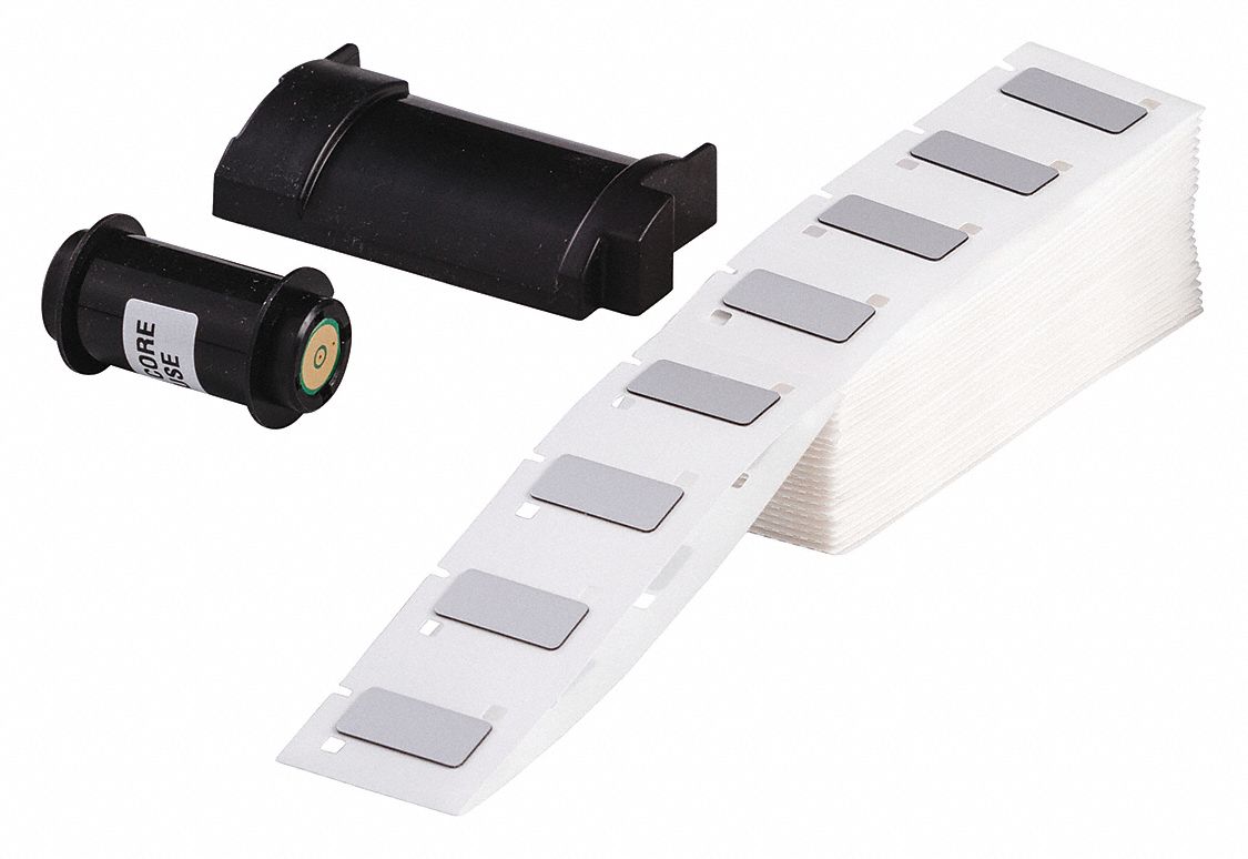 No Precut Hole, 1/2 in x 1 1/16 in, Precut Label Roll in Box - 12K639 ...