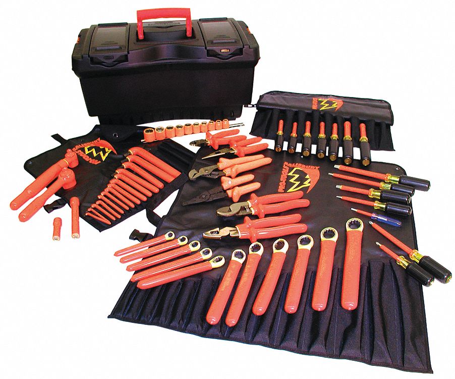 SALISBURY ELECTRICIAN TOOL KIT, INSULATED HANDLES, HOT BOX, METRIC