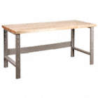 WORK BENCH, UNASSEMBLED, LD CAP 2500 LB, 72 X 34 X 30 IN, STEEL/WOOD/LACQUER