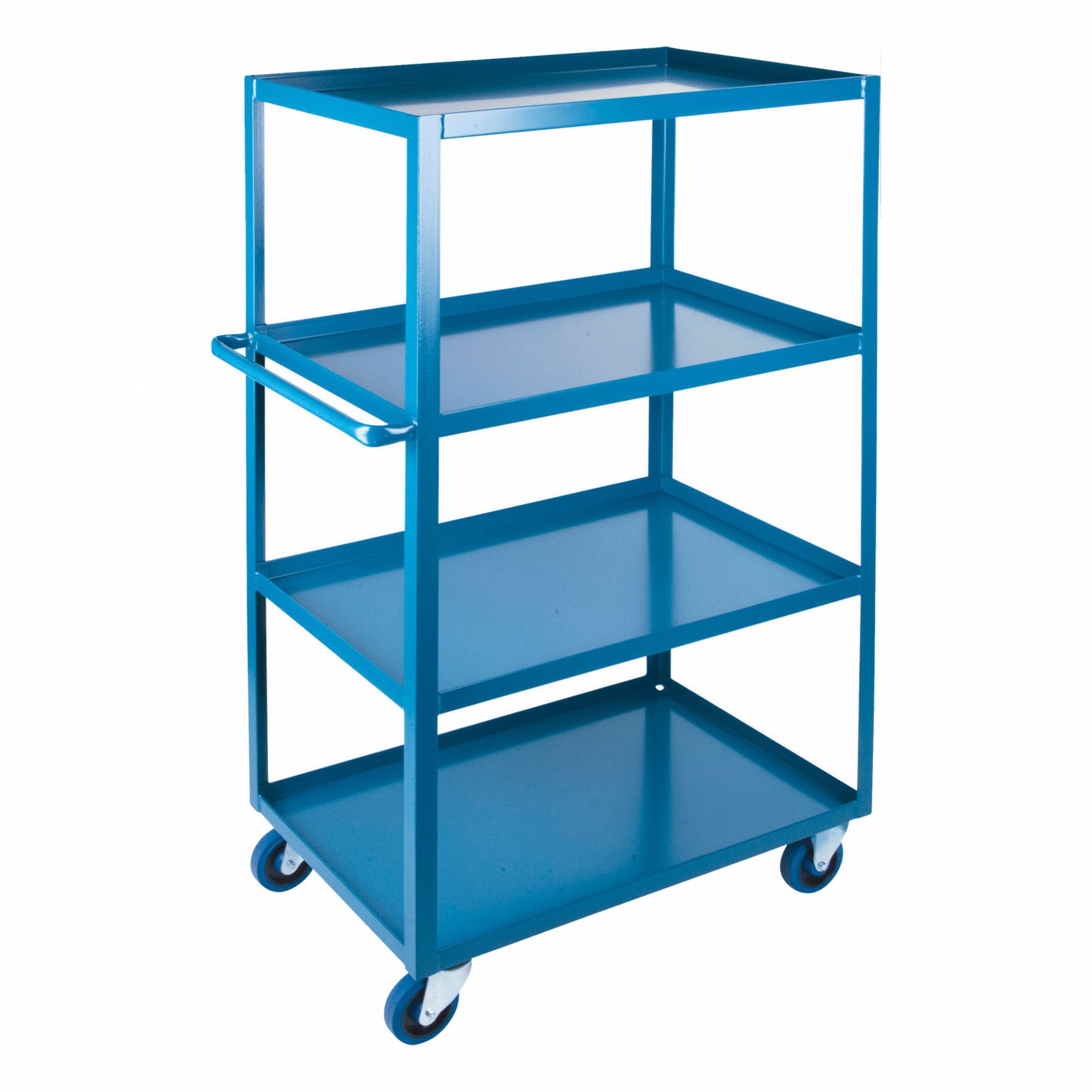 WELDED UTILITY CART, 1200 LBS, BLUE, 48 X 24 X 61 IN, STEEL/ENAMEL
