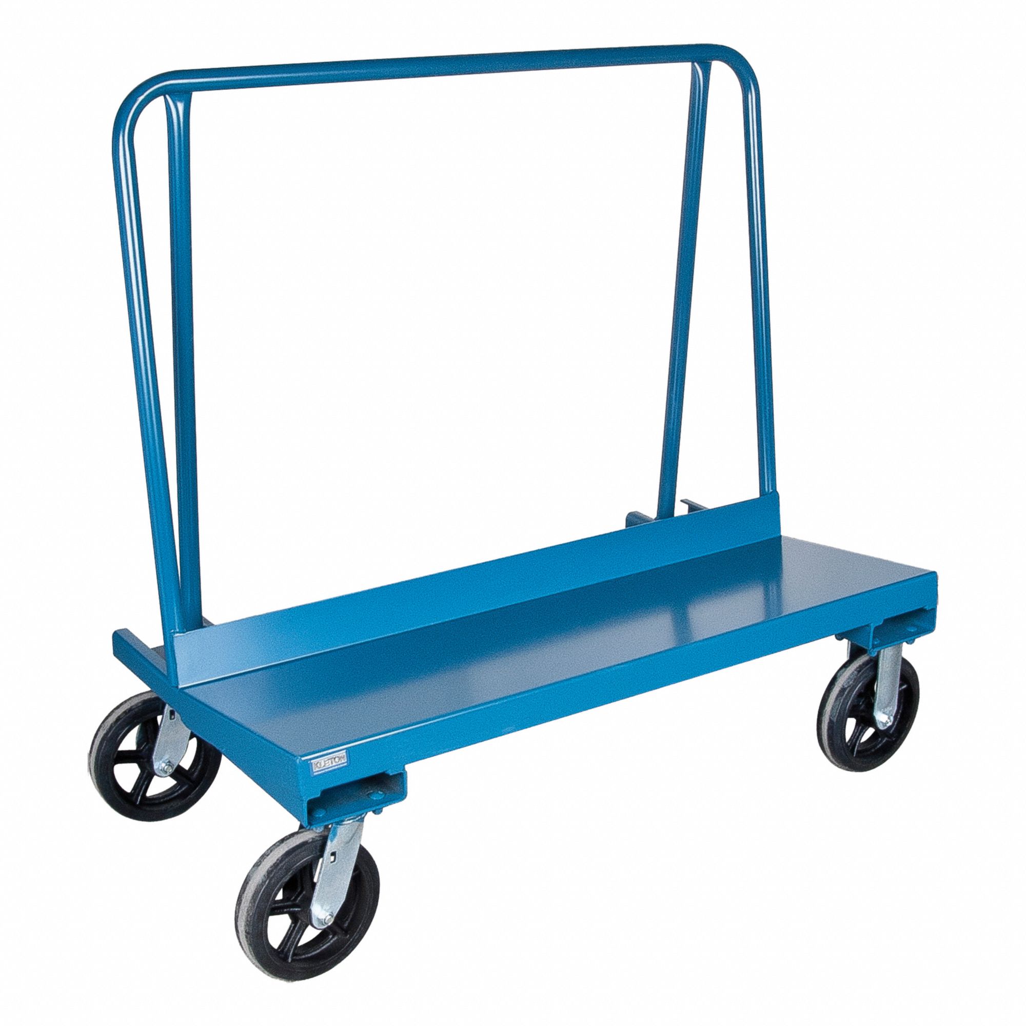 A-FRAME PANEL TRUCK, LD CAP 2000 LBS, BLUE, 44 X 24 X 43 1/2 IN, CASTER 8 IN, STEEL