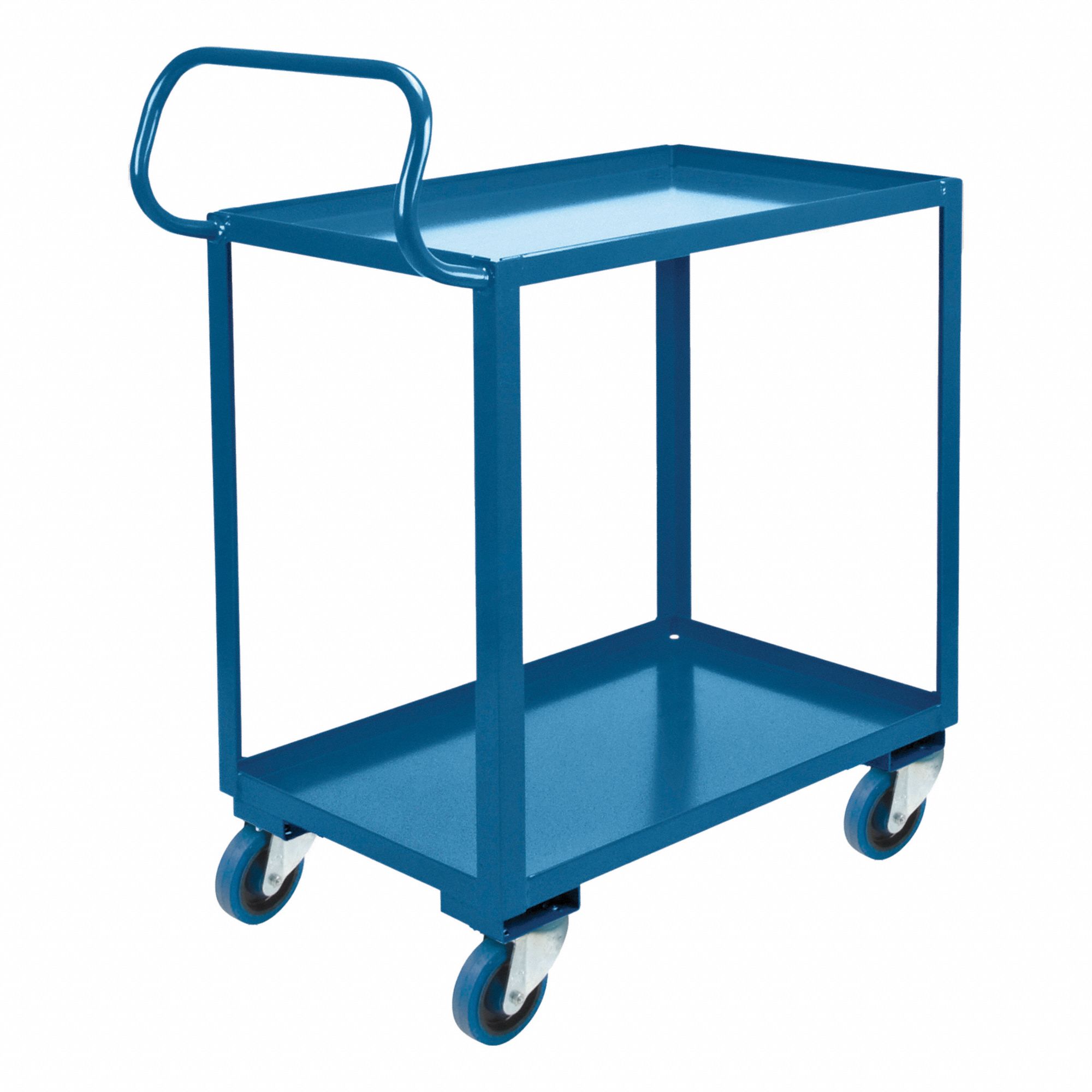 WELDED ERGONOMIC CART, 800 LBS, BLUE 32 X 20 X 37 IN, 16 GAUGE STEEL