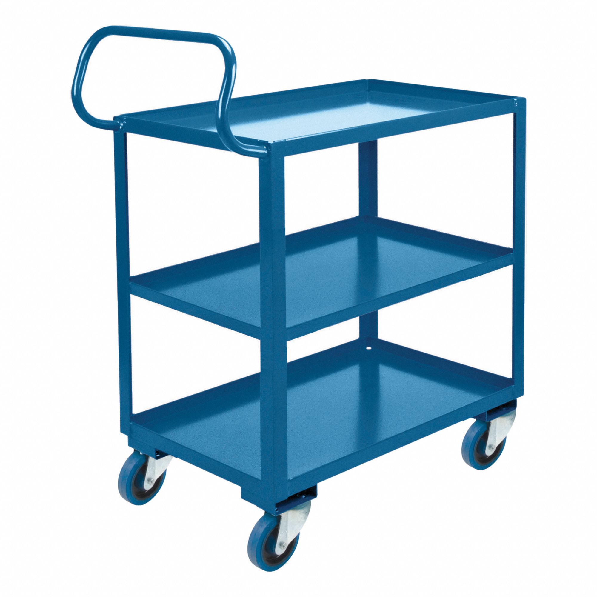 WELDED ERGONOMIC CART, 800 LBS, BLUE, 32 X 20 X 37 IN, 16 GAUGE STEEL
