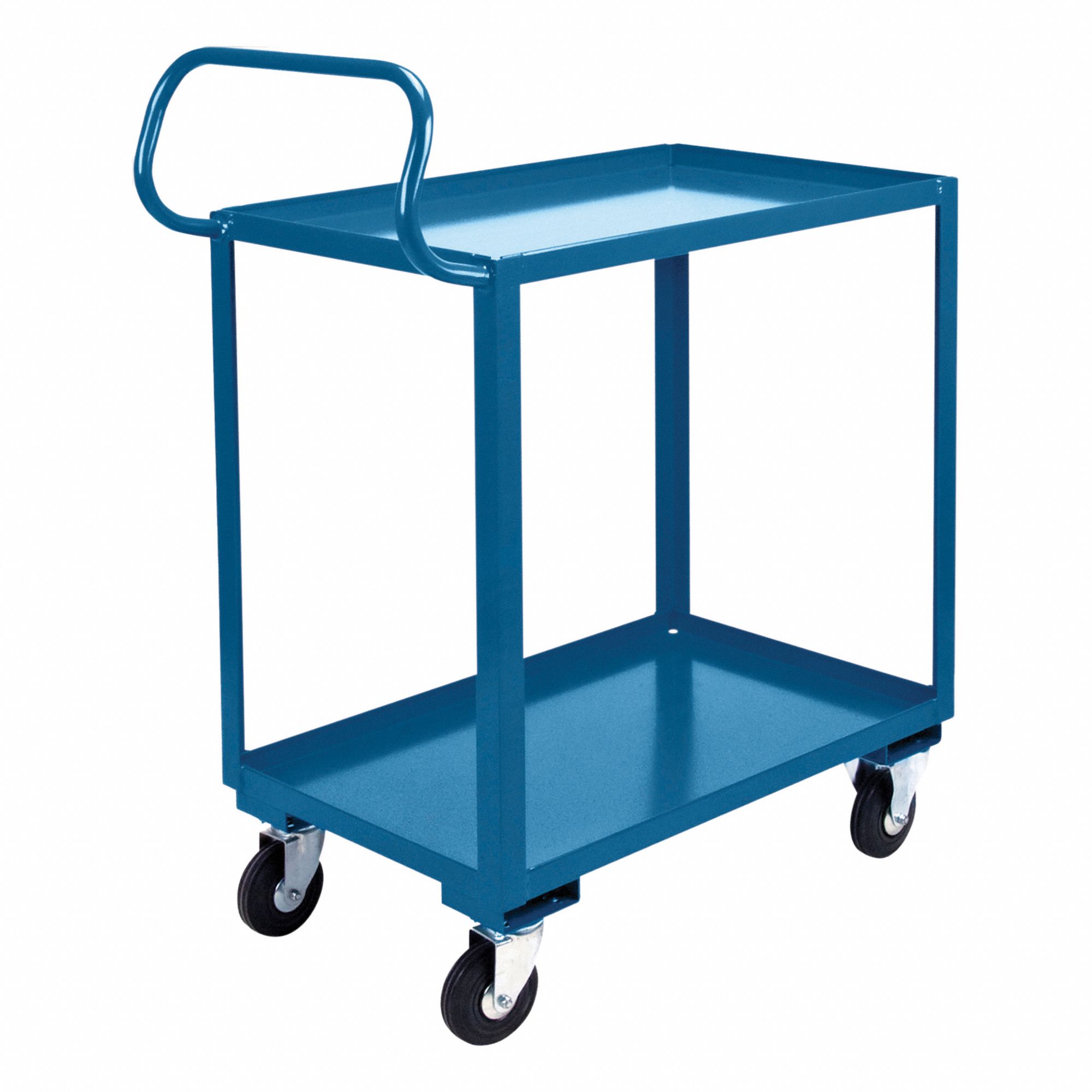 WELDED ERGONOMIC CART, 800 LBS, BLUE, 38 X 26 X 37 IN, 16 GAUGE STEEL