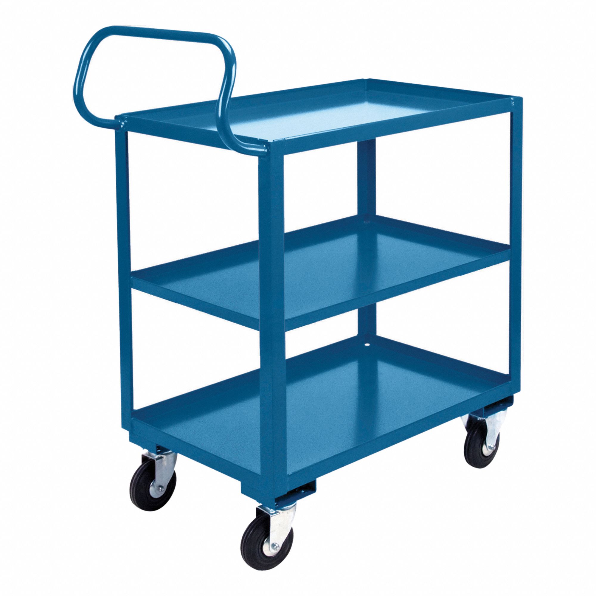 WELDED ERGONOMIC CART, 800 LBS, BLUE, 38 X 26 X 37 IN, 16 GAUGE STEEL