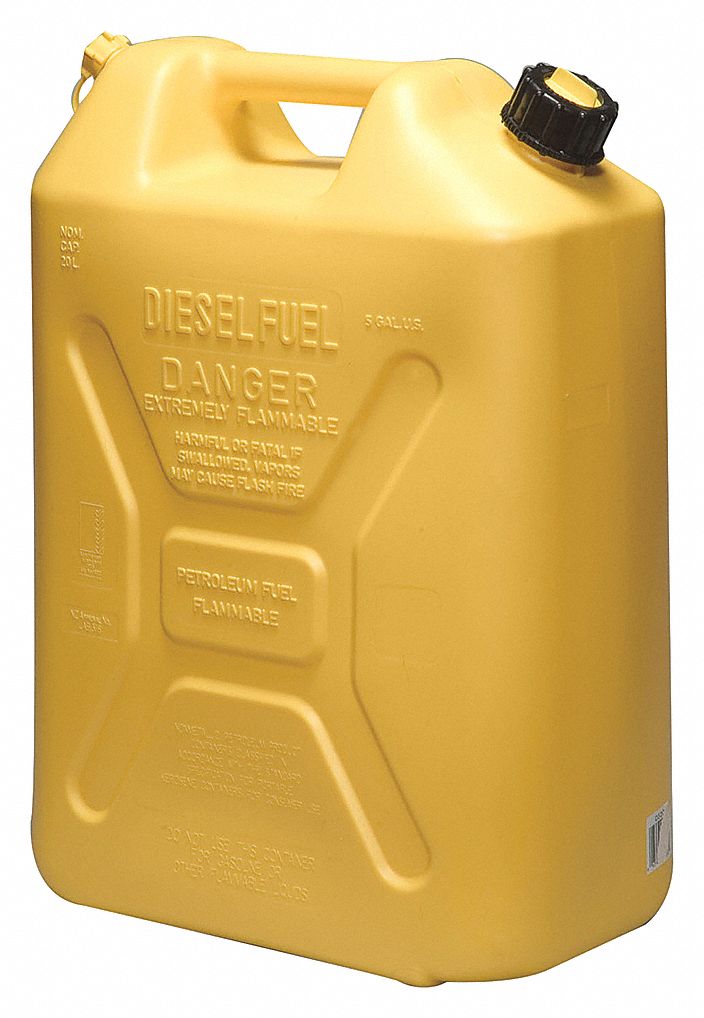 DIESEL FUEL CAN, SELF-VENTING, 20 L CAPACITY, JEEP STYLE