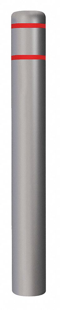 BOLLARD COVER,7 IN DIA.,60 IN H,GRAY