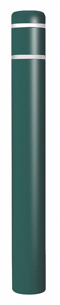 BOLLARD COVER,7" DIA.60" H,GREEN,ROUND