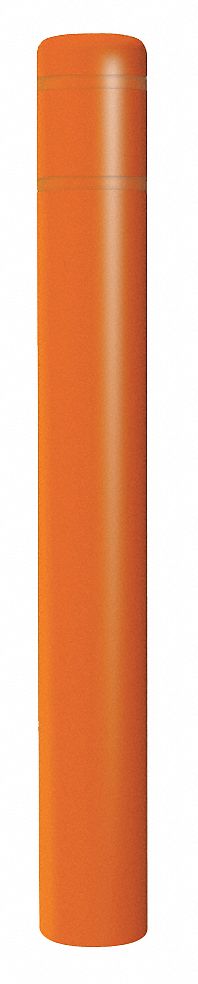 BOLLARD COVER,7" DIA.60" H,ORANGE,ROUND