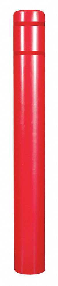 BOLLARD COVER,8-7/8" DIA.,72" H,RED