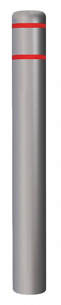 BOLLARD COVER,8-7/8" DIA.,72" H,GRAY