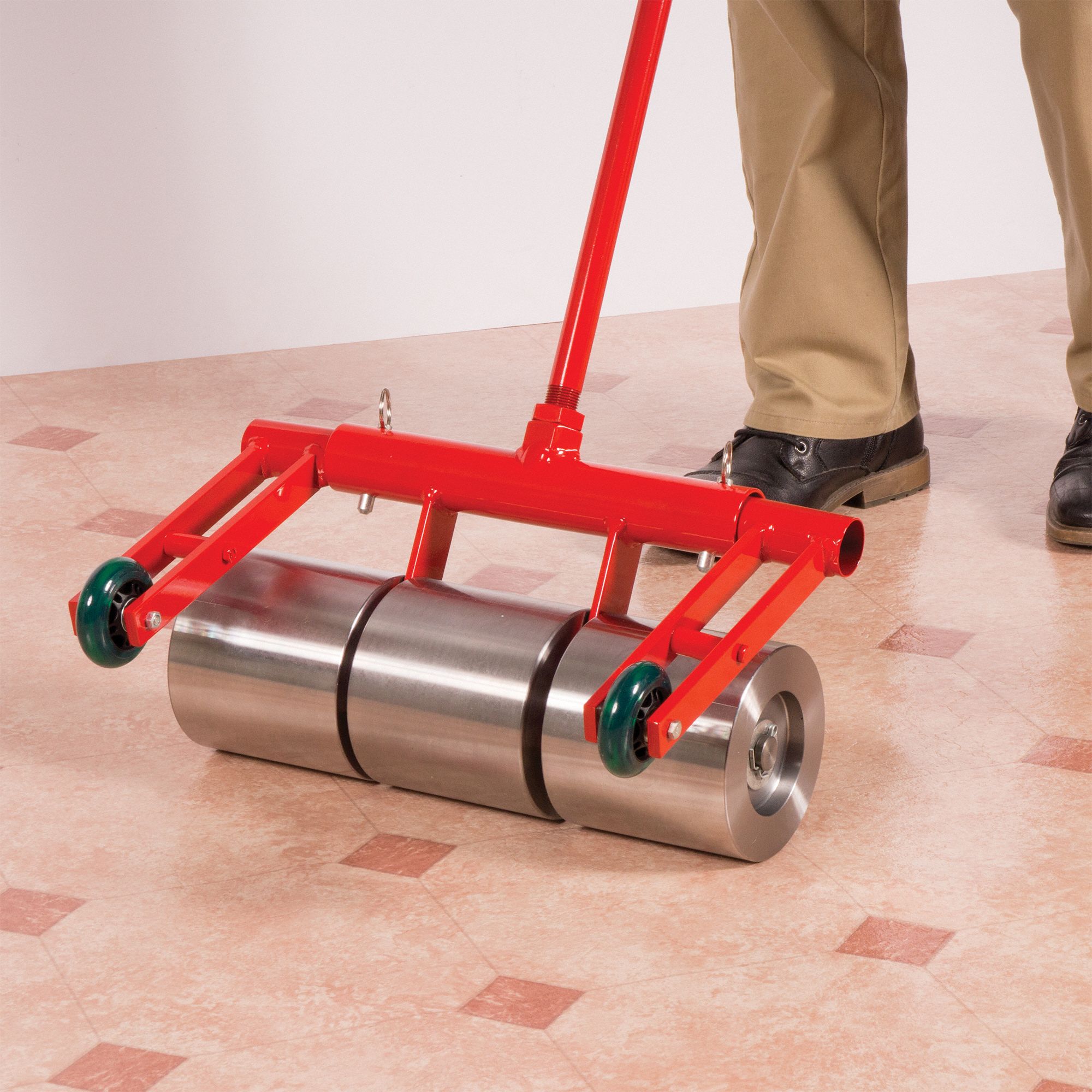 ROBERTS Floor Roller Heavy Duty, 100 lbs., Steel 12L72310952