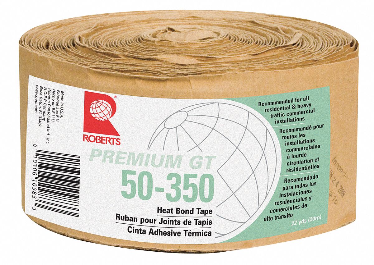 CARPET MOUNTING TAPE, 3 IN X 22 YARD, 73 MIL THICK, CLOTH, UP TO 450 ° F,  HEAT BOND