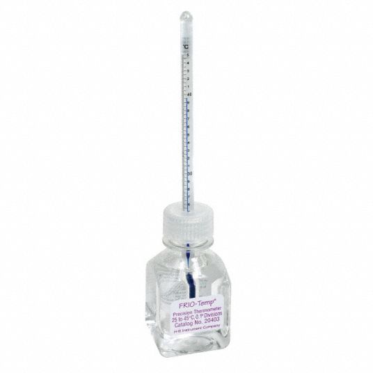 Bottle Thermometer: Ovens, 95° to 115°C, Celsius, Glass Beads - 60 mL,  White Organic Liquid