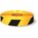 FLOOR TAPE, STRIPED PATTERN, BLACK AND YELLOW, 100 FT L, 2 IN W