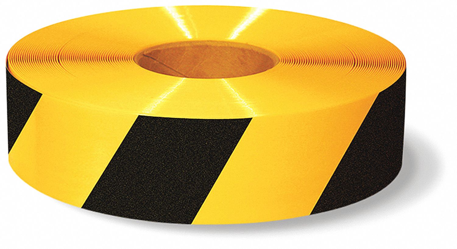 FLOOR TAPE, STRIPED PATTERN, BLACK AND YELLOW, 100 FT L, 3 IN W