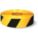 FLOOR TAPE, STRIPED PATTERN, BLACK AND YELLOW, 100 FT L, 3 IN W