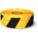 FLOOR TAPE, STRIPED PATTERN, BLACK AND YELLOW, 100 FT L, 4 IN W