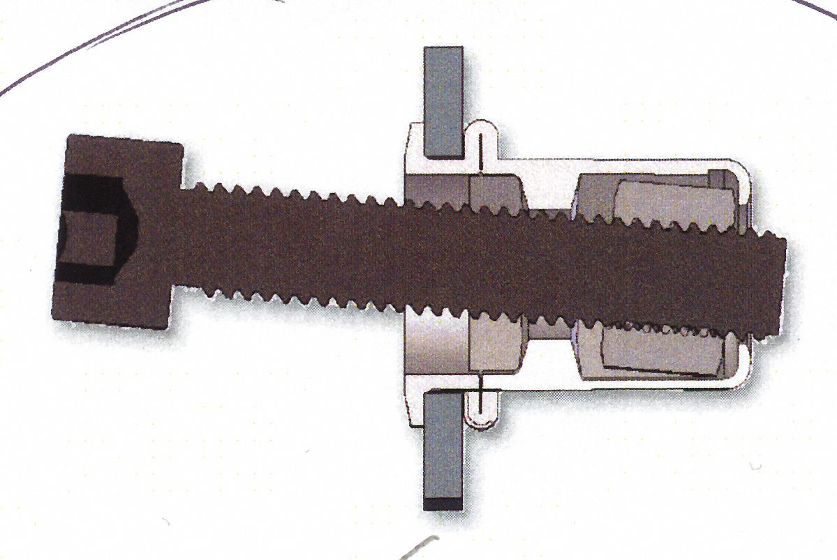 RIVET NUT, LARGE FLANGE, 3.8 MM MAX GRIP, ZINC ELECTROPLATED, M6 X 1.0, 20.8 MM L, STEEL, PK 25