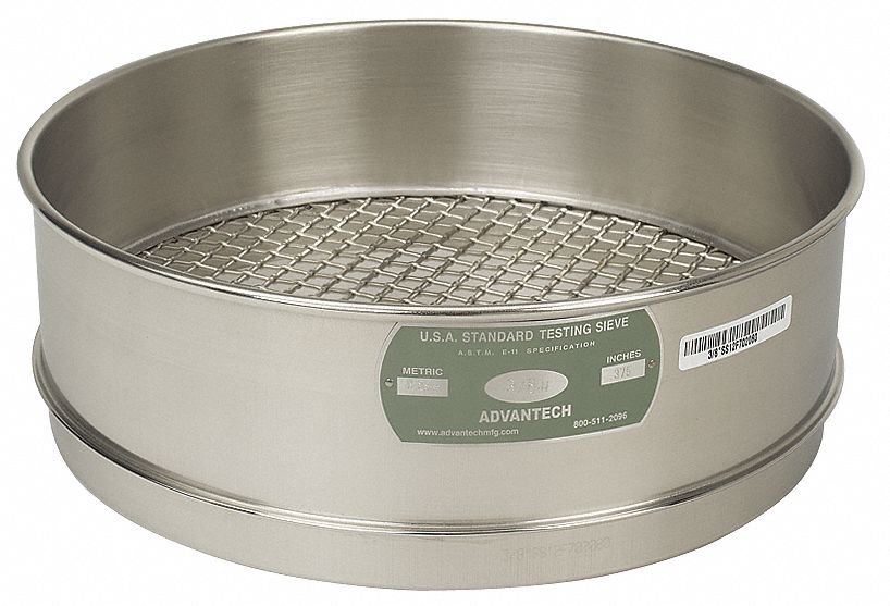 SIEVE, #10, S/S, 12 IN, FULL HT